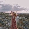 Dusty Pink Maxi Dress Bohemian Evening Belted Bridesmaid