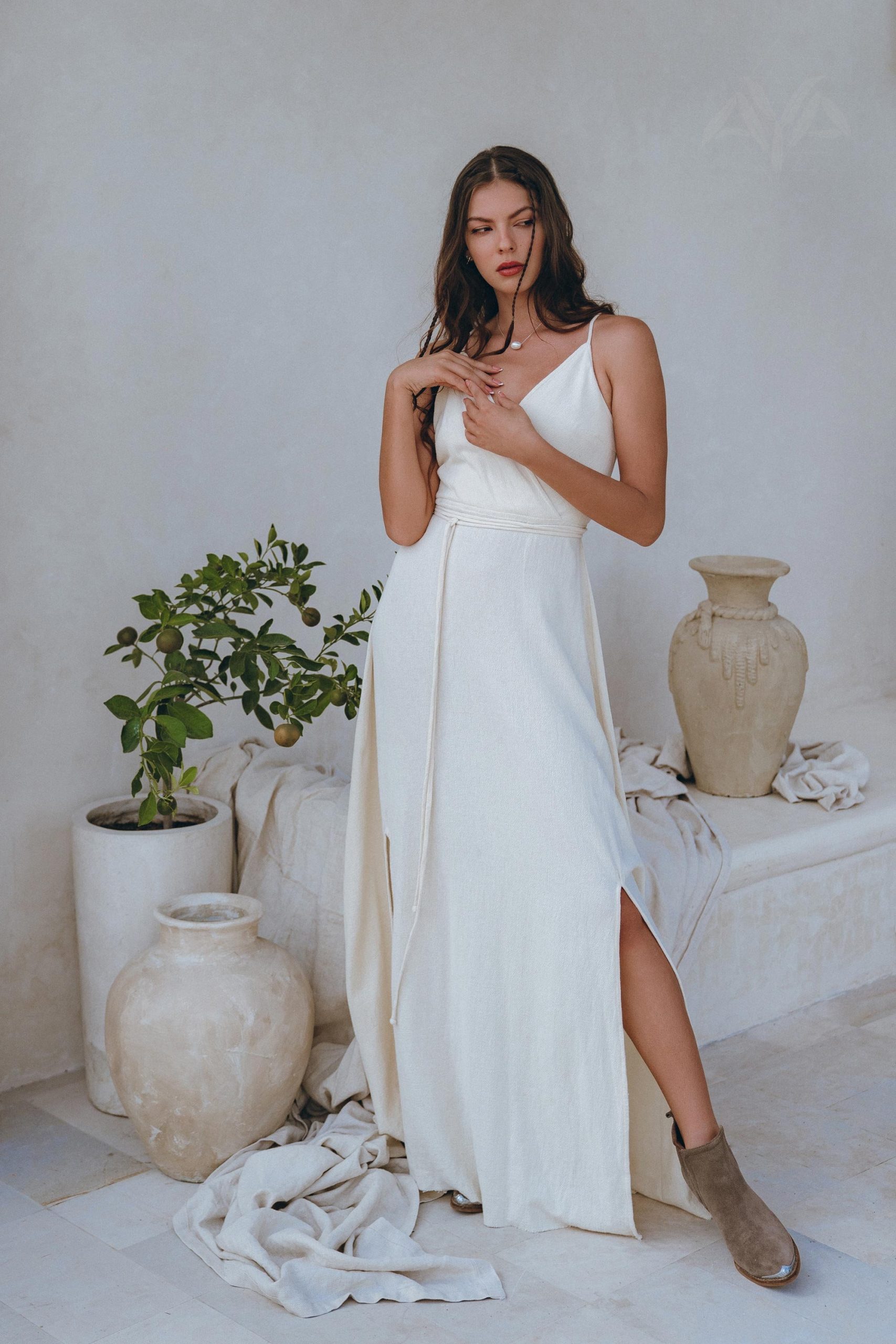 Off White Boho Bridal Dress Beach Wedding Summer Off White Boho Bridal Dress Beach Wedding Summer
