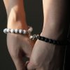Custom Couple Initial Magnetic Bracelet Engraved Matching Gift