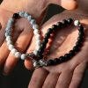 Custom Couple Initial Magnetic Bracelet Engraved Matching Gift