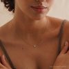 Minimalist Pave Heart Necklace Sterling Silver Pendant Tiny