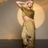 Hooded Fairy Blouse Warrior Goddess Top Desert Sand