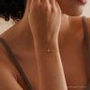 925 Sterling Silver Octagonal Star Bracelet Diamonds Delicate