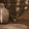Paperclip Chain Necklace Minimalist Cross Over Double Buckle