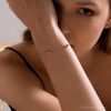 Dainty Bow Blue Diamond Bracelet Multi Sterling Silver