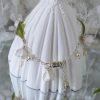 Lily Valley Bracelet Handmade Jewelry Floral Resin Wedding
