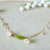 Lily Valley Flower Bracelet Original Handmade Copper Wire