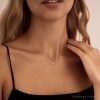 Sterling Silver Infinity Necklace Pave Interlocking Charm Diamond